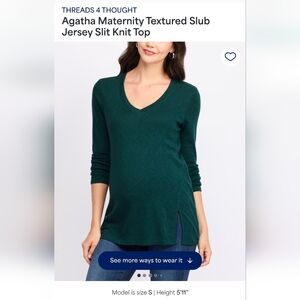 Threads 4 Thought Agatha V‑Neck Maternity Top - Deep Teal Green